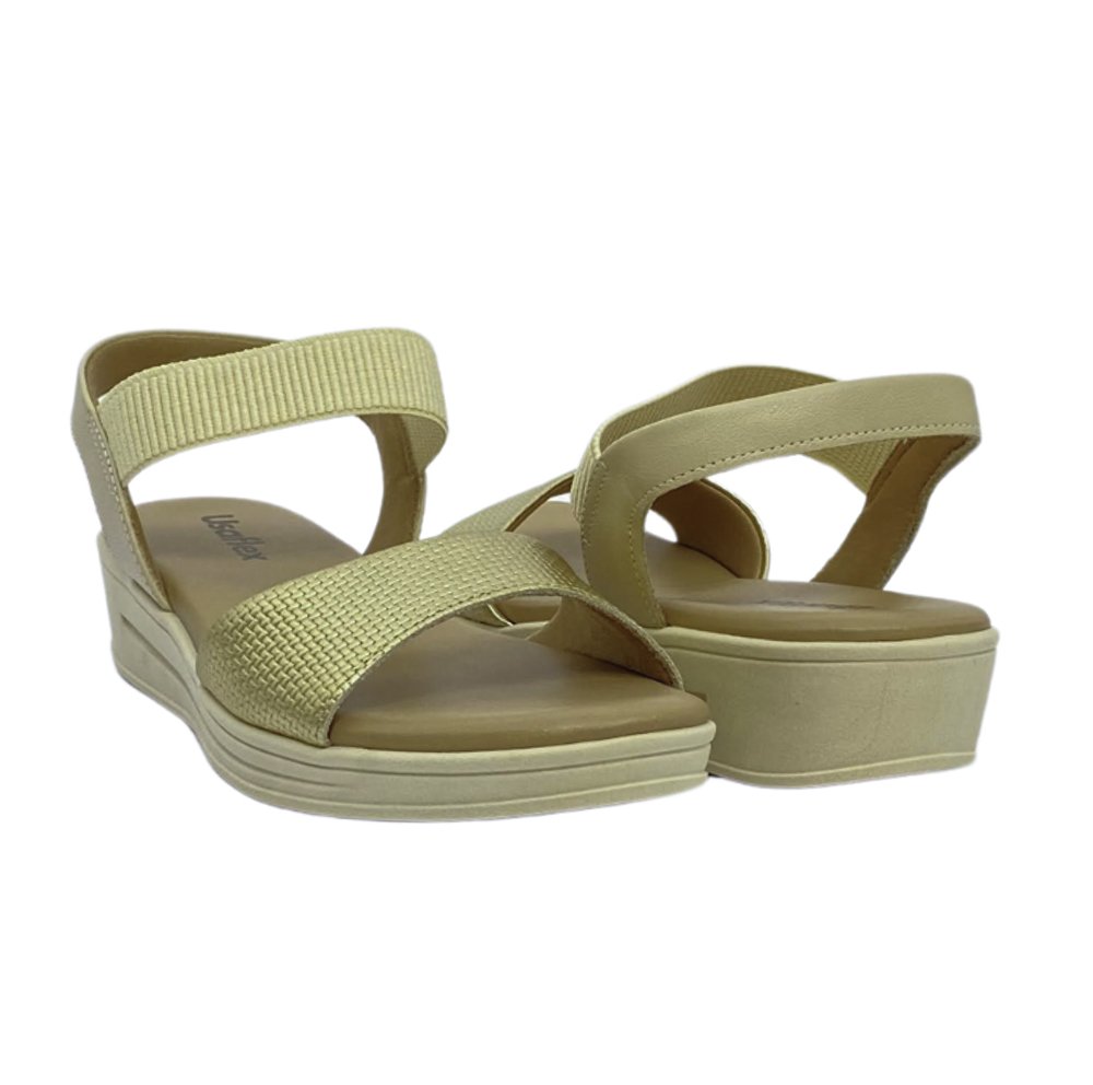 USAFLEX SANDALIA FEM Dourado 4