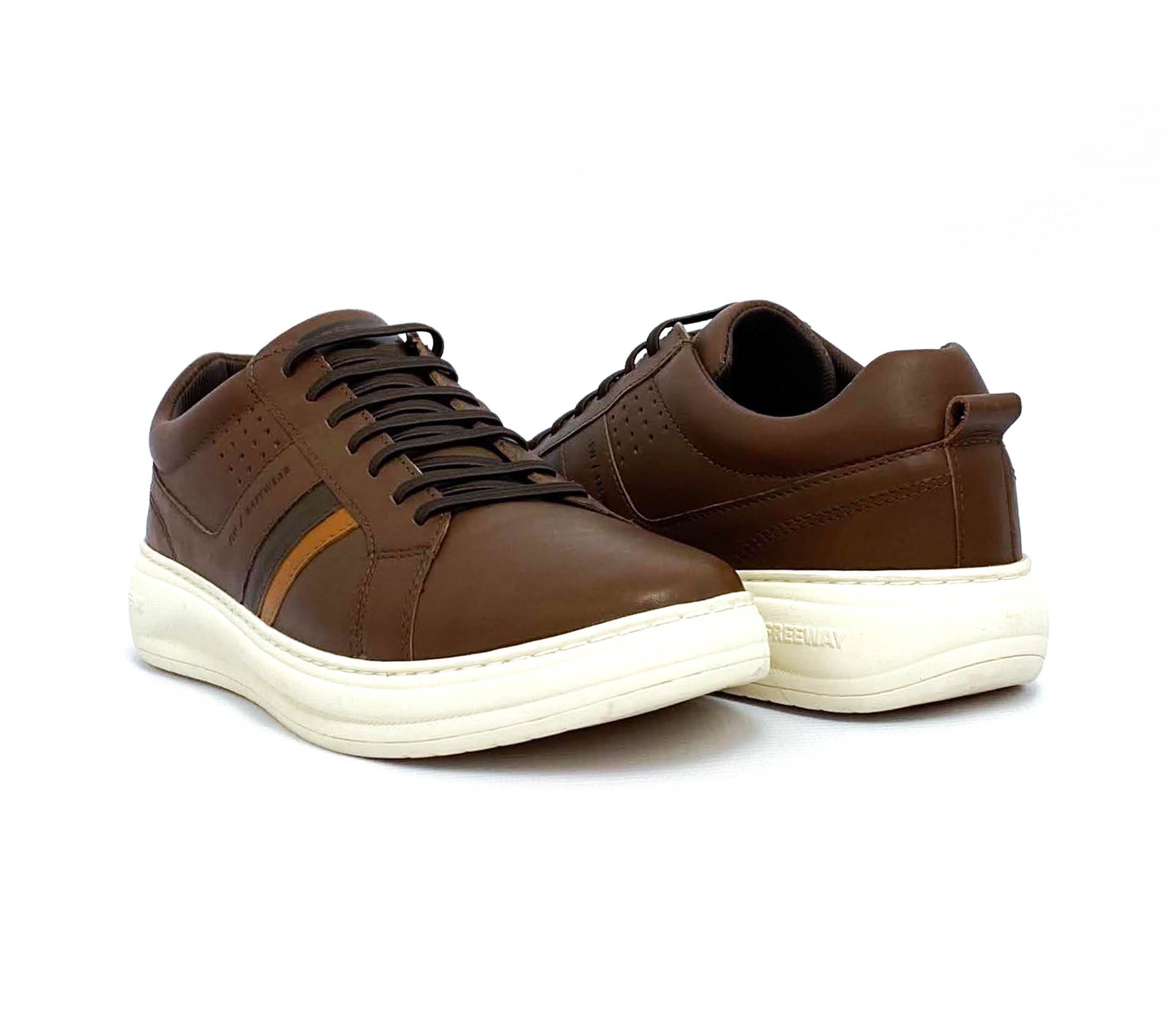 FREE WAY SAPATENIS MASC Marrom 4
