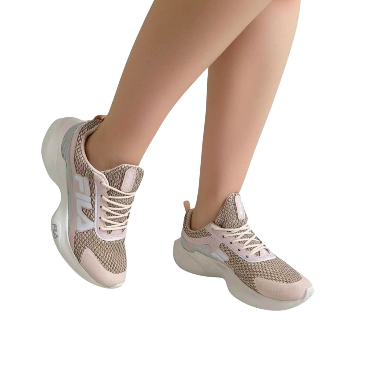 Tênis Esportivo Infantil Fila Menina FO4K00017F Rosa Claro Rosa Claro 2
