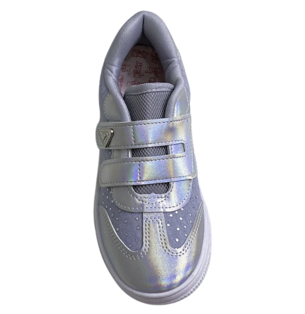 KIDY TENIS INFANTIL FEM Prata/Azul 3