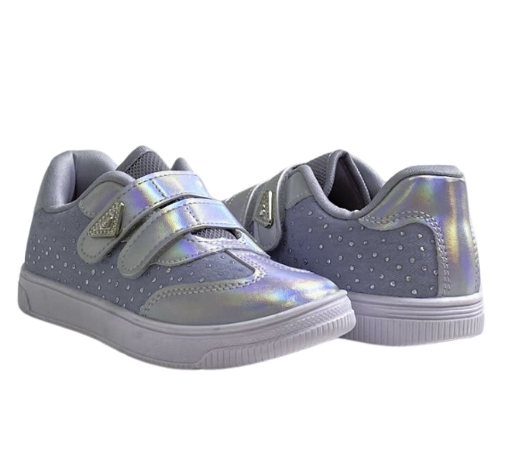 KIDY TENIS INFANTIL FEM Prata/Azul 4