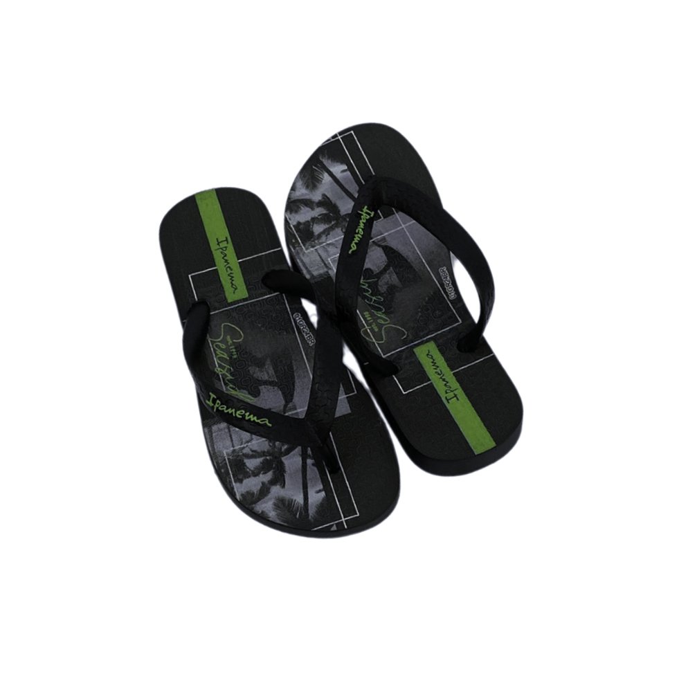 IPANEMA CHINELO INF MASC Preto/Verde 4