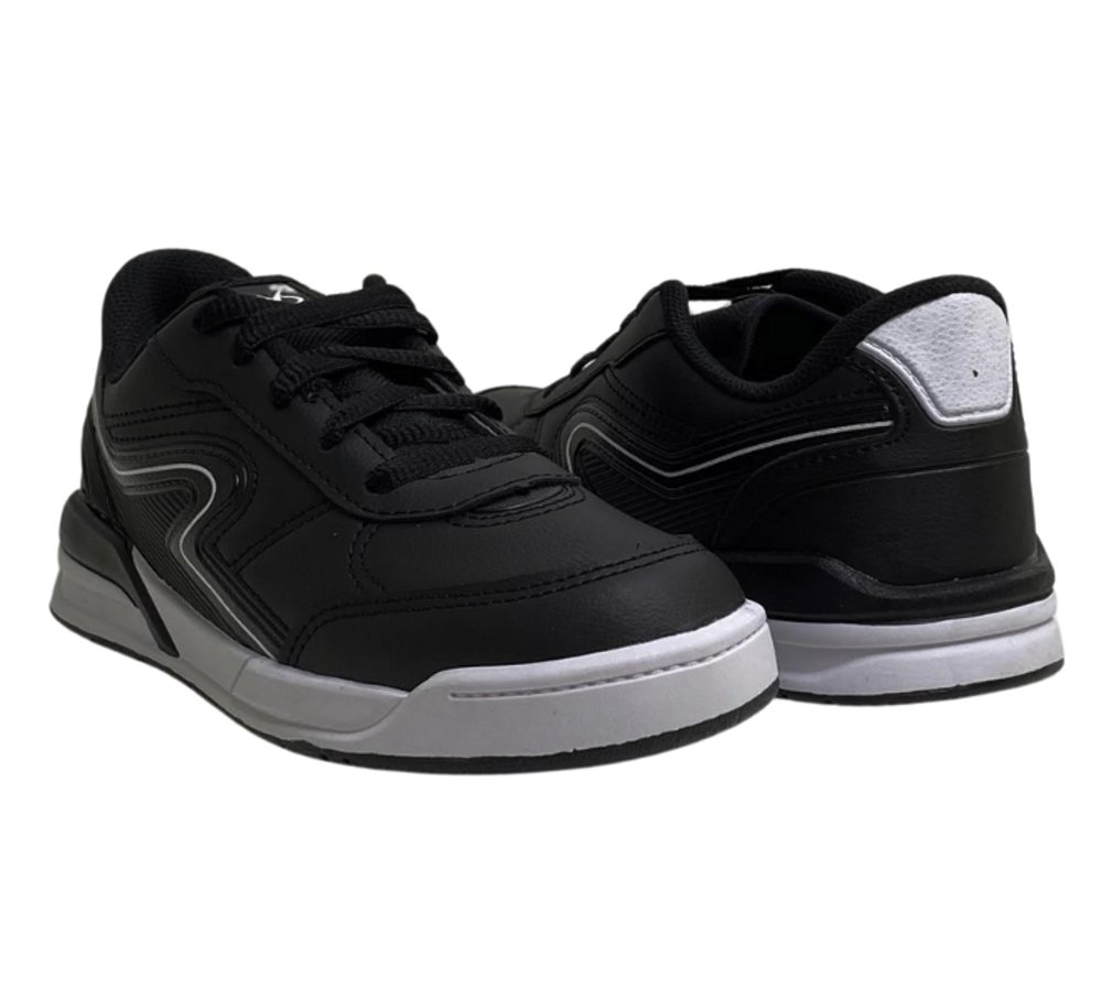 VIA VIP TENIS INF MASC Preto/Branco 4