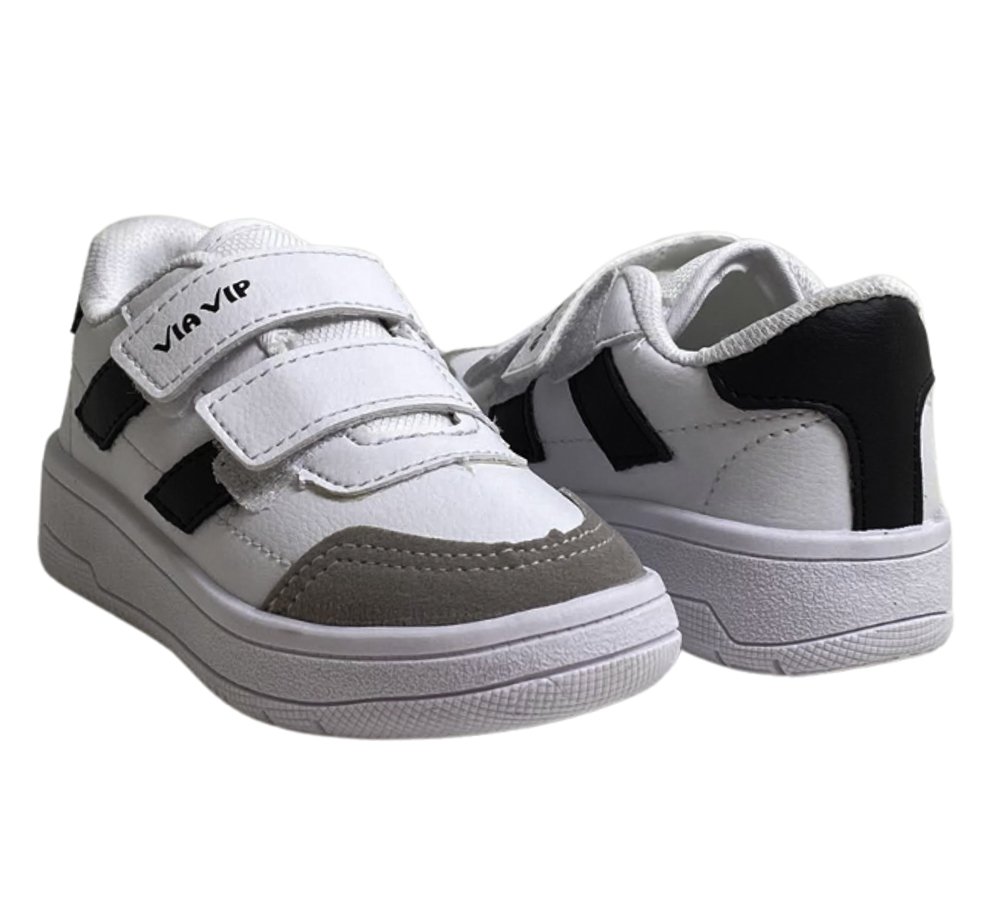 VIA VIP TENIS INF MASC Branco/Preto 4
