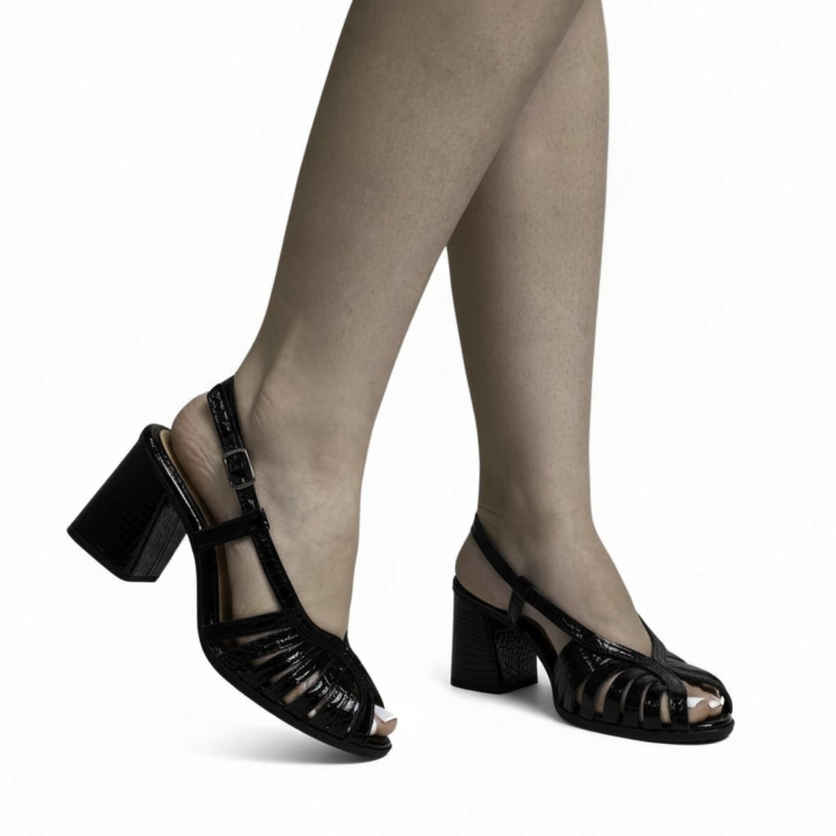Sandália Casual Mississipi Salto Bloco Feminina MF241 Preto Preto 2