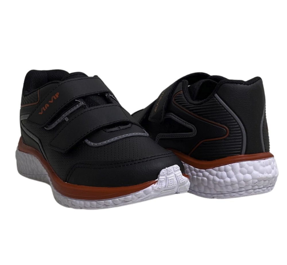 VIA VIP TENIS INF MASC Preto/vermelho 4