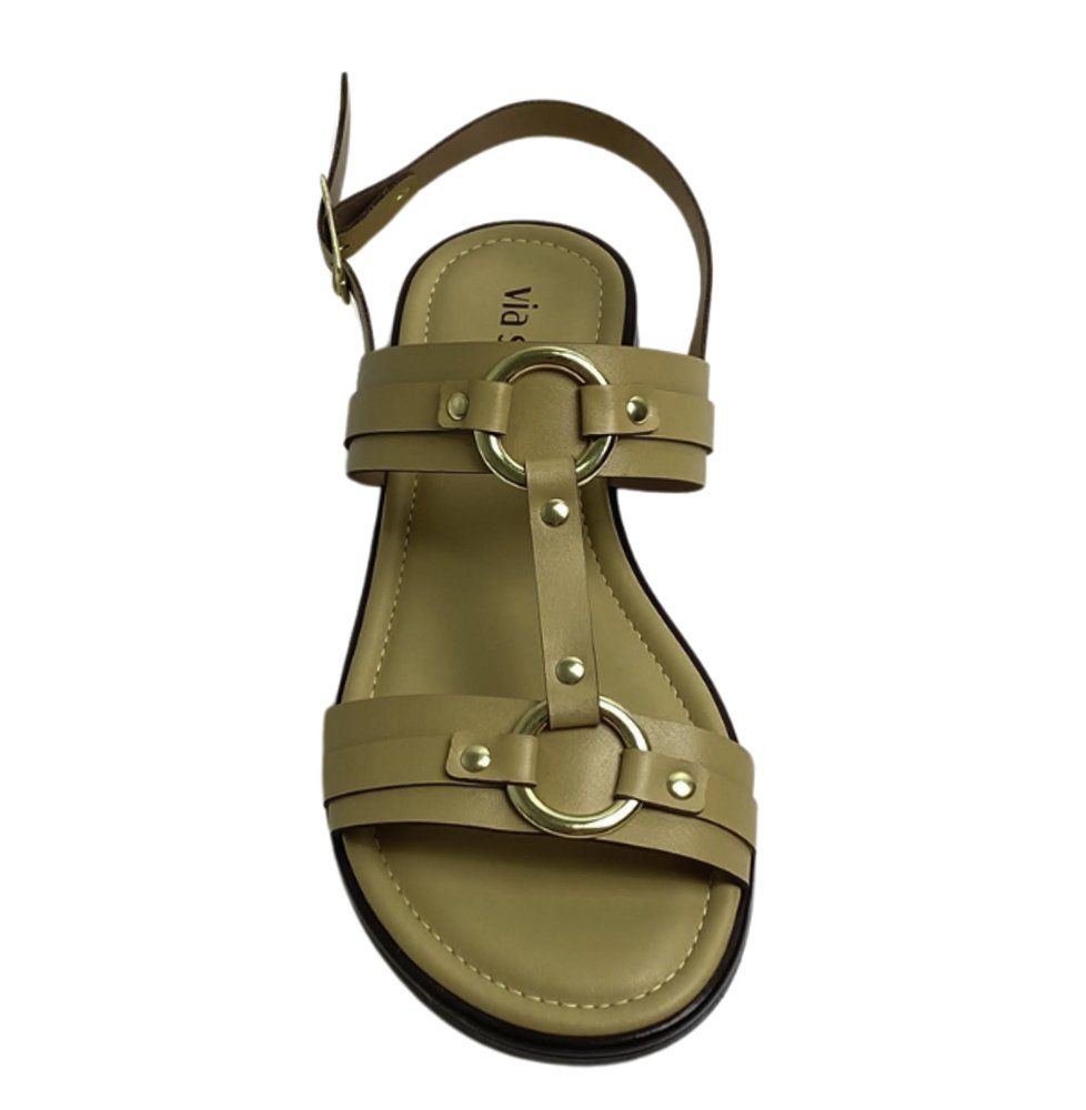 VIA SCARPA SANDALIA FEM Bege 3