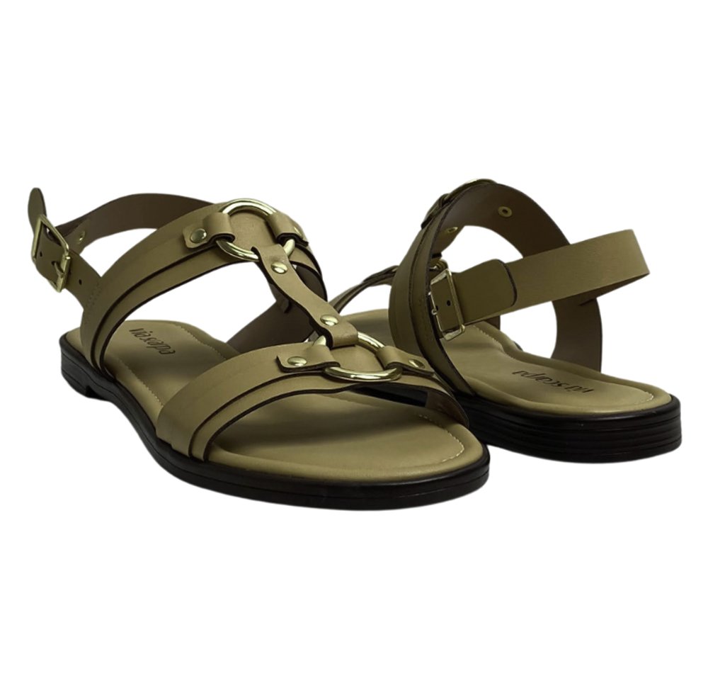 VIA SCARPA SANDALIA FEM Bege 4