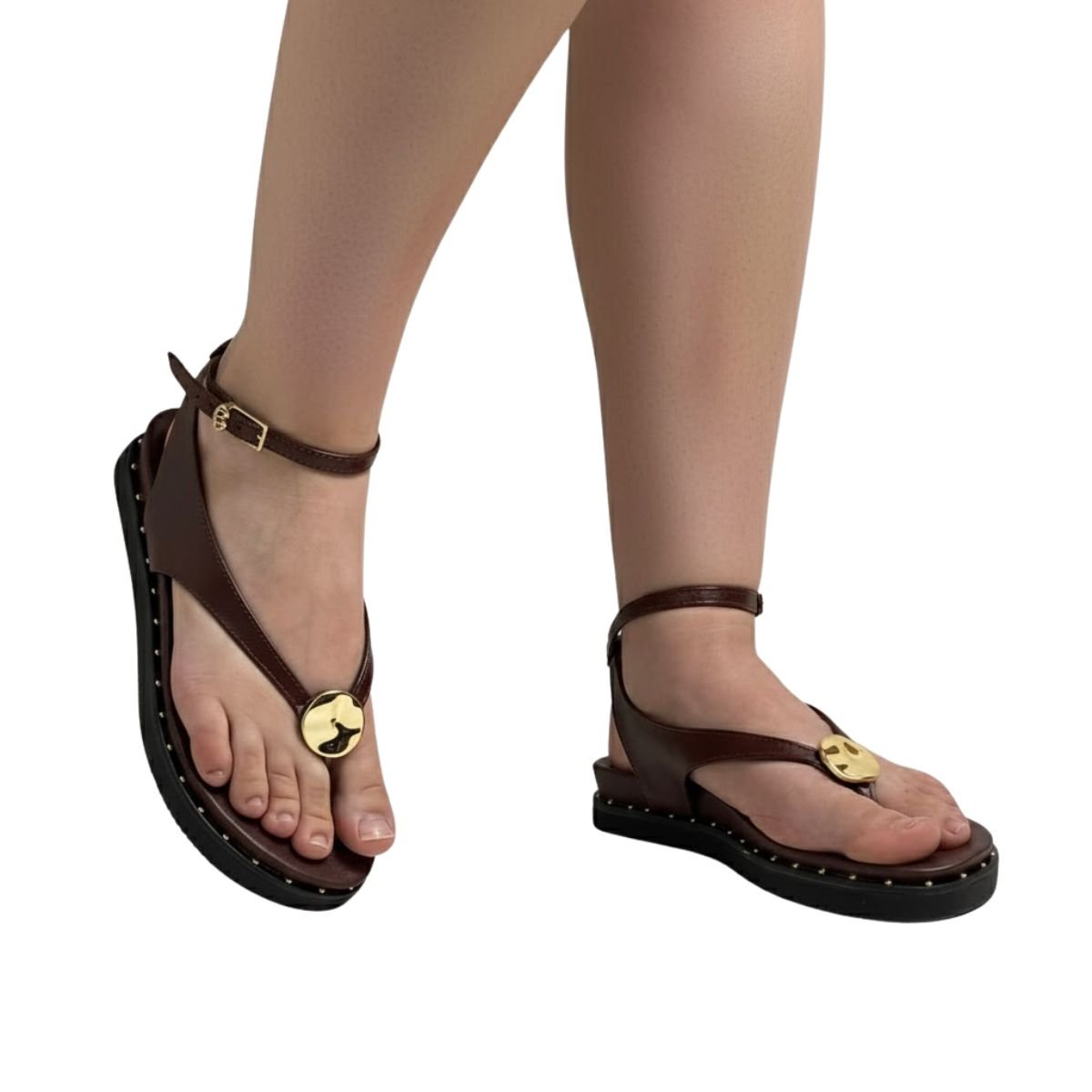 Sandália Via Marte Feminina 169019 Marrom Marrom 2