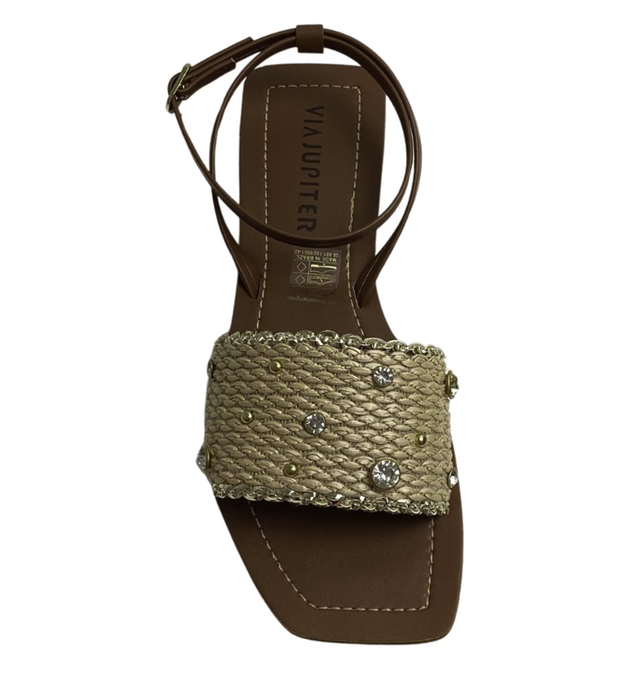 VIA JUPITER SANDALIA FEM Caramelo 3