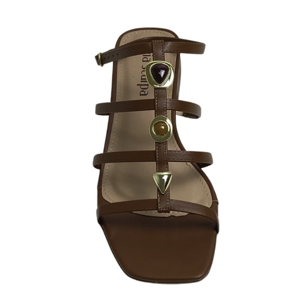 VIA SCARPA SANDALIA FEM Marrom 3
