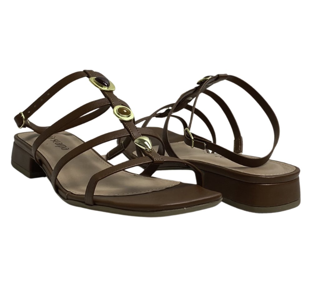 VIA SCARPA SANDALIA FEM Marrom 4