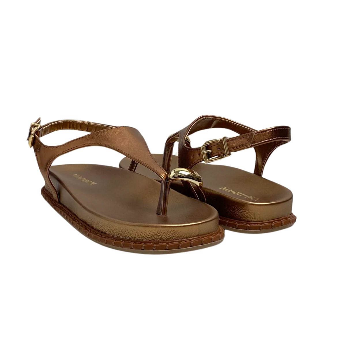 Sandália Via Marte Feminina 315001 Marrom Bronze 5