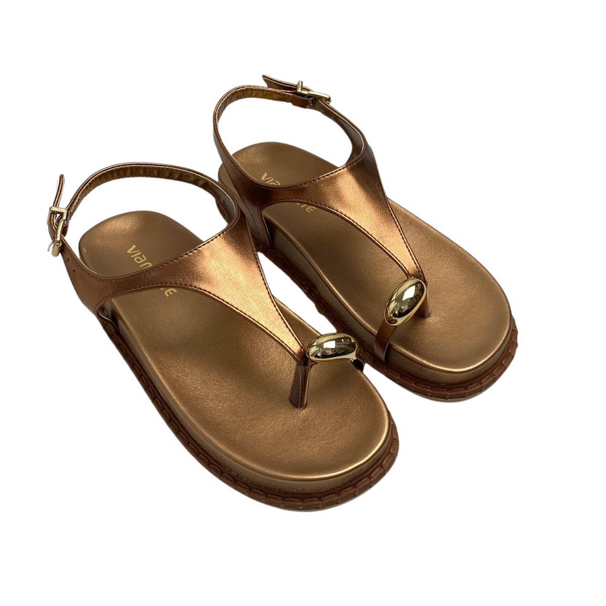 Sandália Via Marte Feminina 315001 Marrom Bronze 4