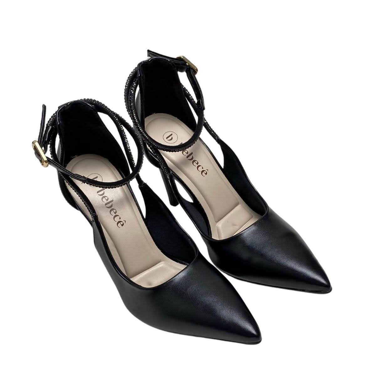 Scarpin Bebecê Feminino T9430279 Preto Preto 4