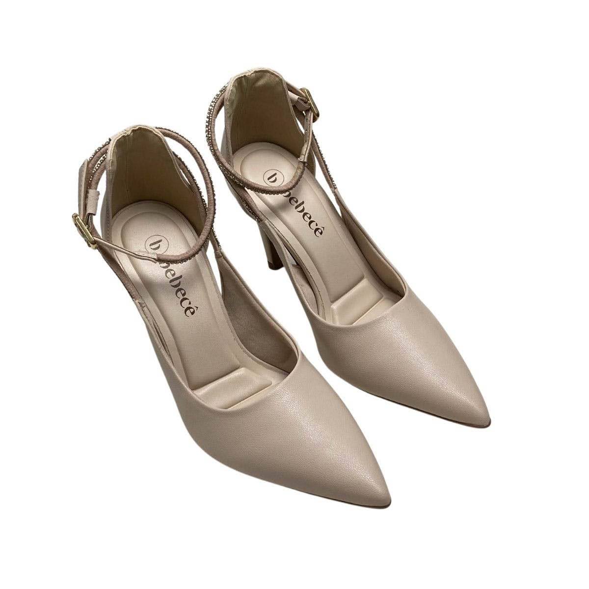 Scarpin Bebecê Feminino T9430279 Creme Bege 4