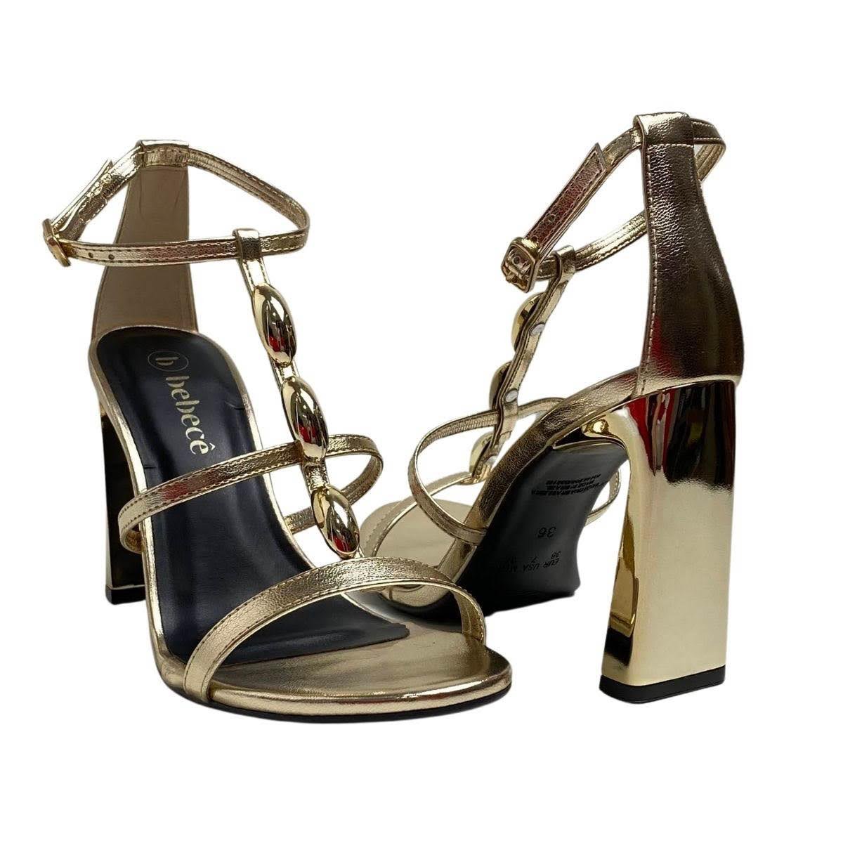 Sandália Bebecê Feminina T8620162 Dourada Dourado 5