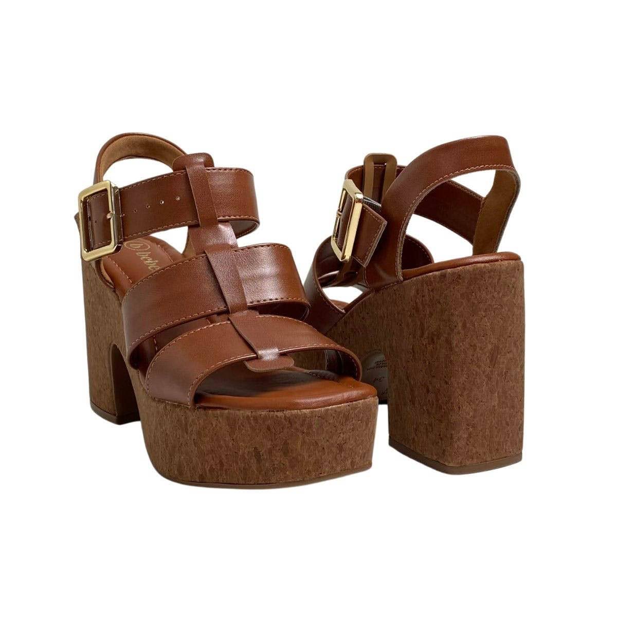 Sandália Bebecê Feminina T5119054 Marrom Marrom 5