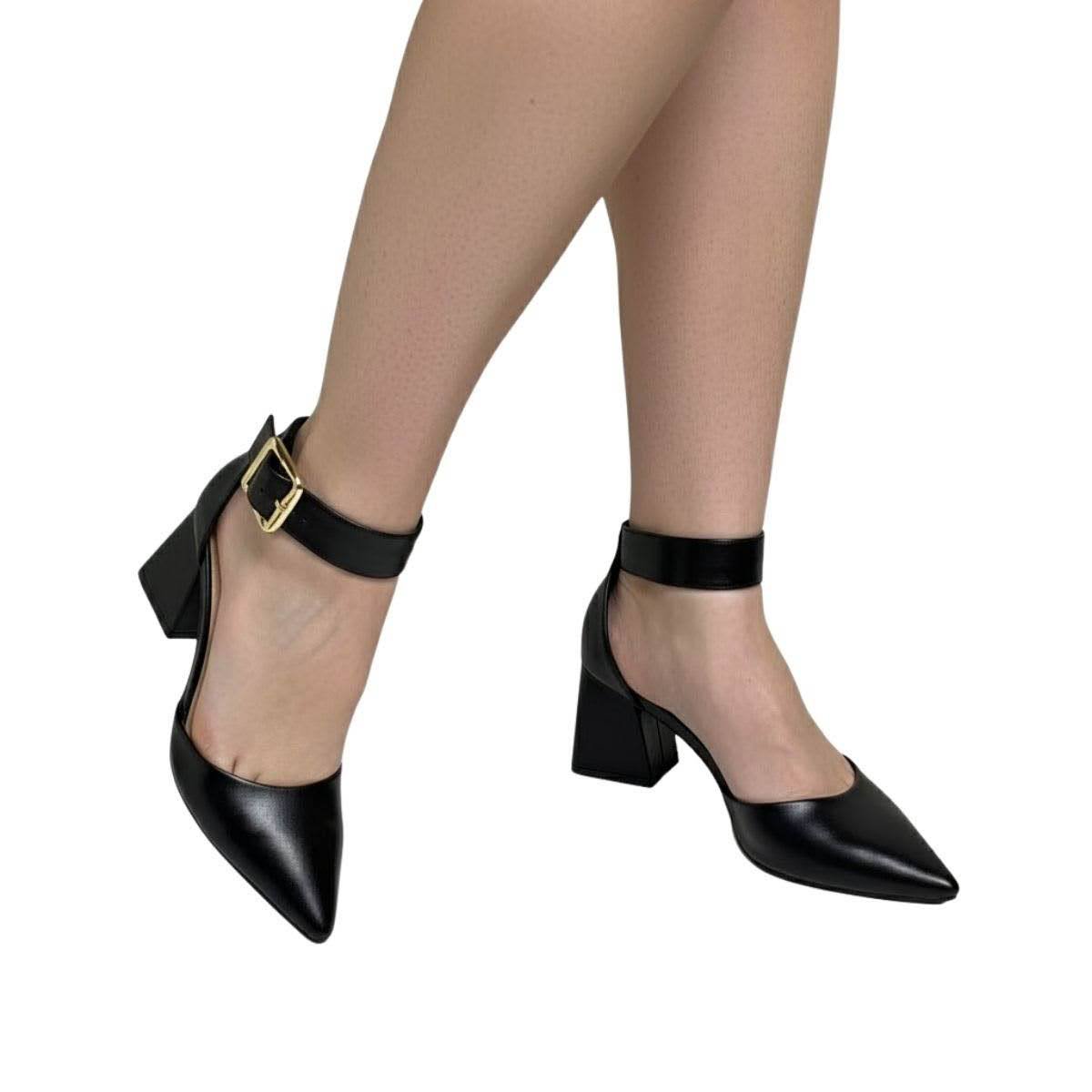 Sapato Bebecê Feminino T7024309 Preto Preto 2