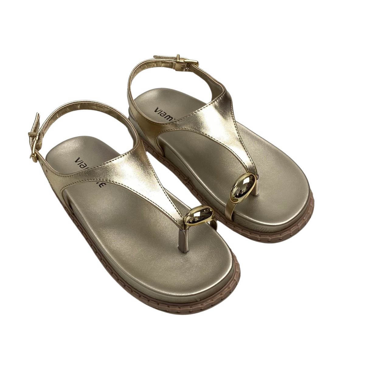 Sandália Via Marte Feminina 315001 Dourada Dourado 4