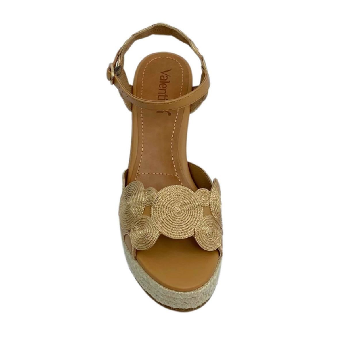 Sandália Anabela Valentina Feminina 502125 Camel Marrom 3