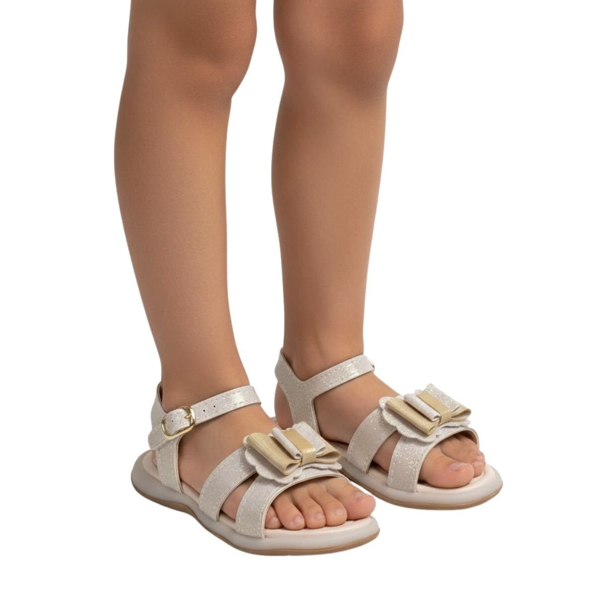 Sandalia Kidy Infantil Menina 00120510077 Marfim Branco 2