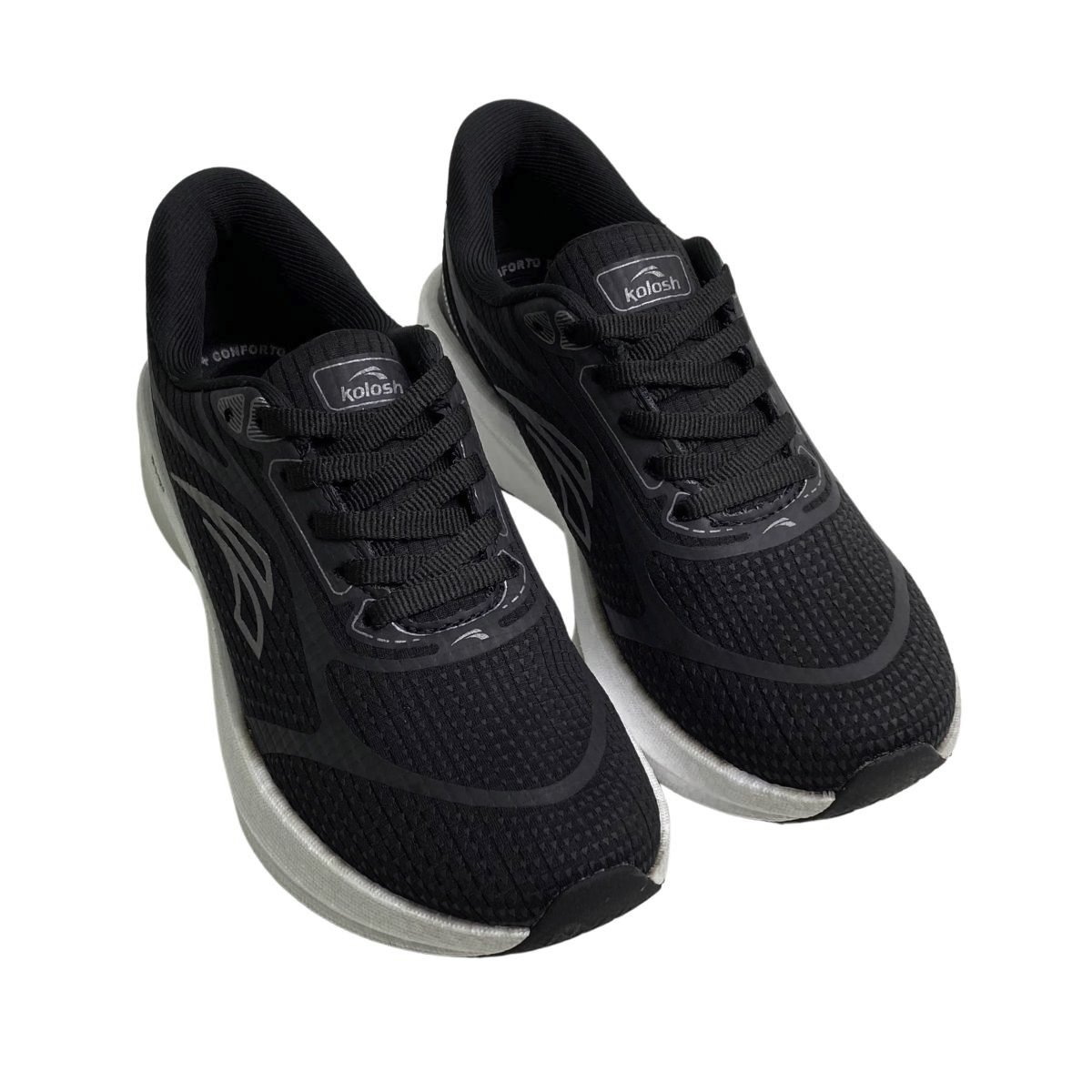 Tênis Kolosh Feminino Esportivo E0604 Preto Preto 4