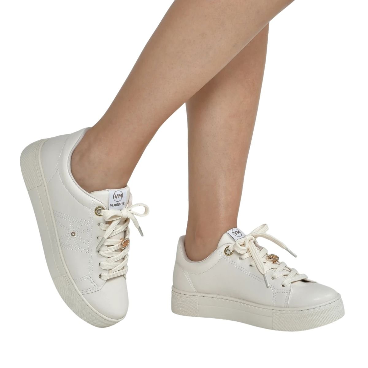 Tênis Via Marte Feminino 138005 Marfim Bege 2