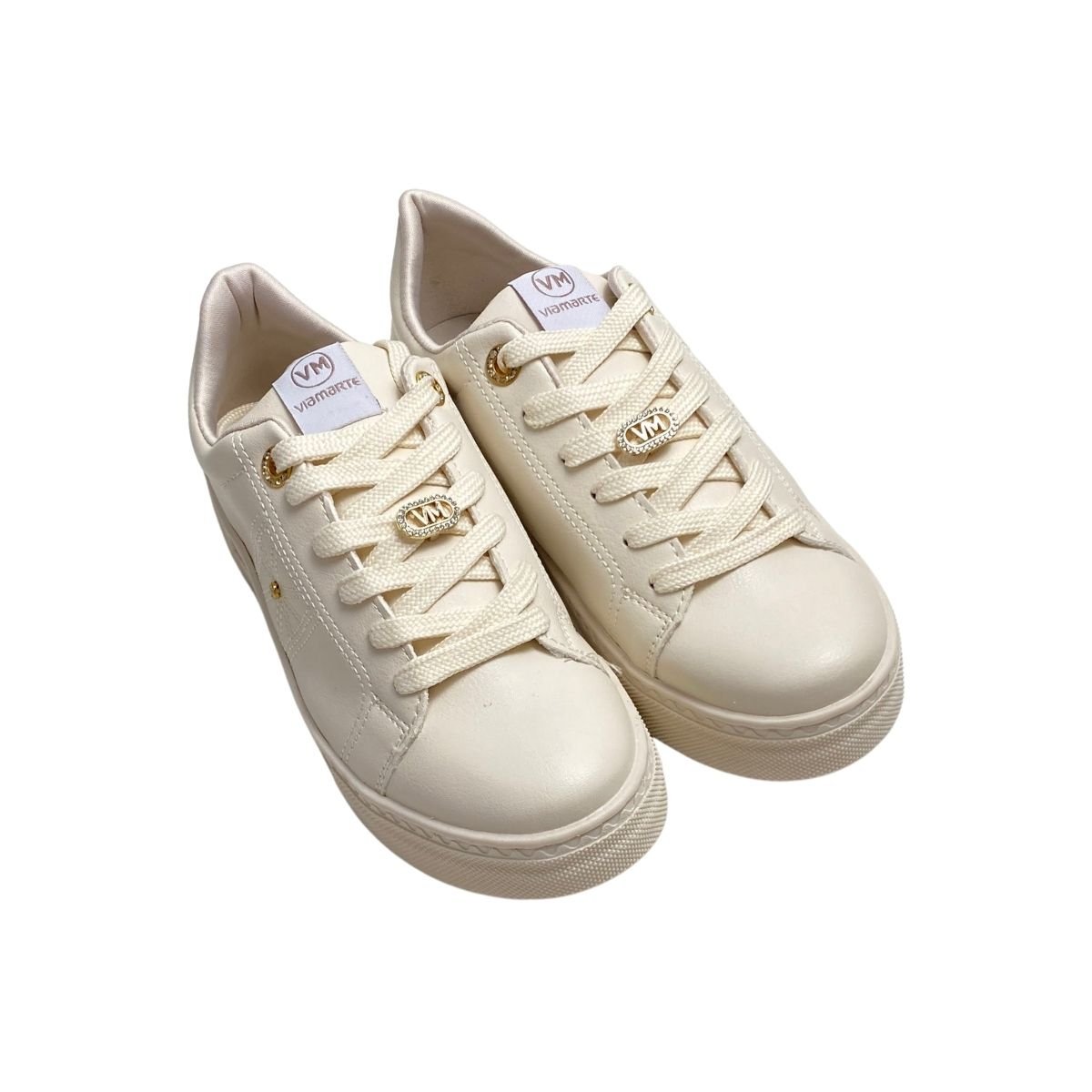 Tênis Via Marte Feminino 138005 Marfim Bege 4
