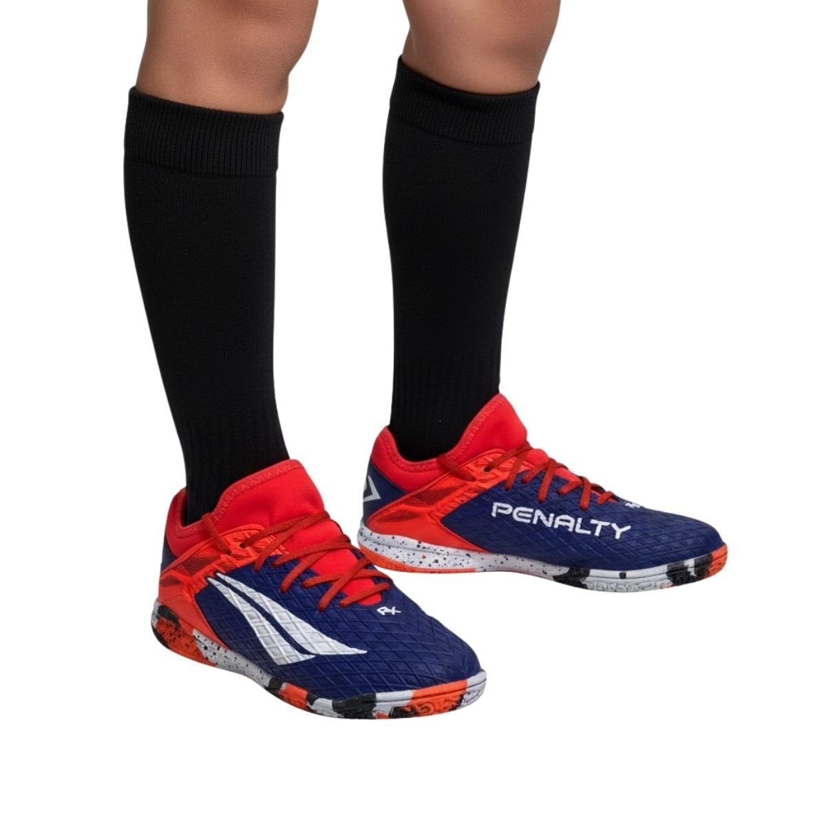 Chuteira Society Penalty Infantil Menino 126255 Marinho Vermelho 3