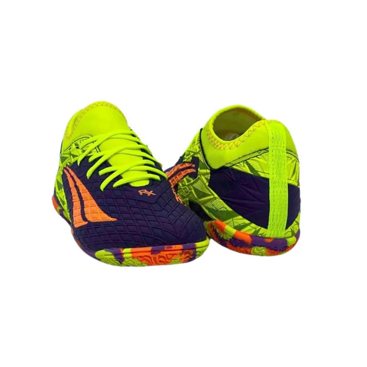 Chuteira Society Penalty Infantil Menino 126255 Roxo/Laranja Verde 4