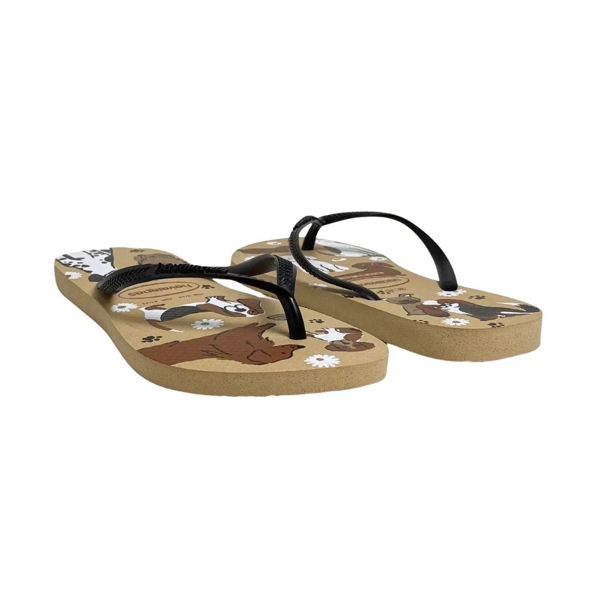 Chinelo Havaianas Feminino 4132567 Bege Preto 5