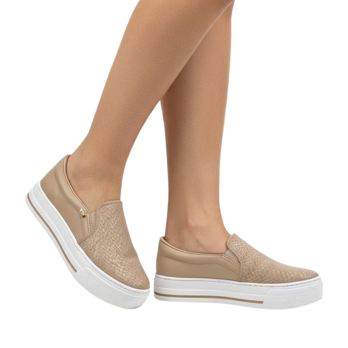 Tênis Via Marte Feminino 027027 Nude Bege 2
