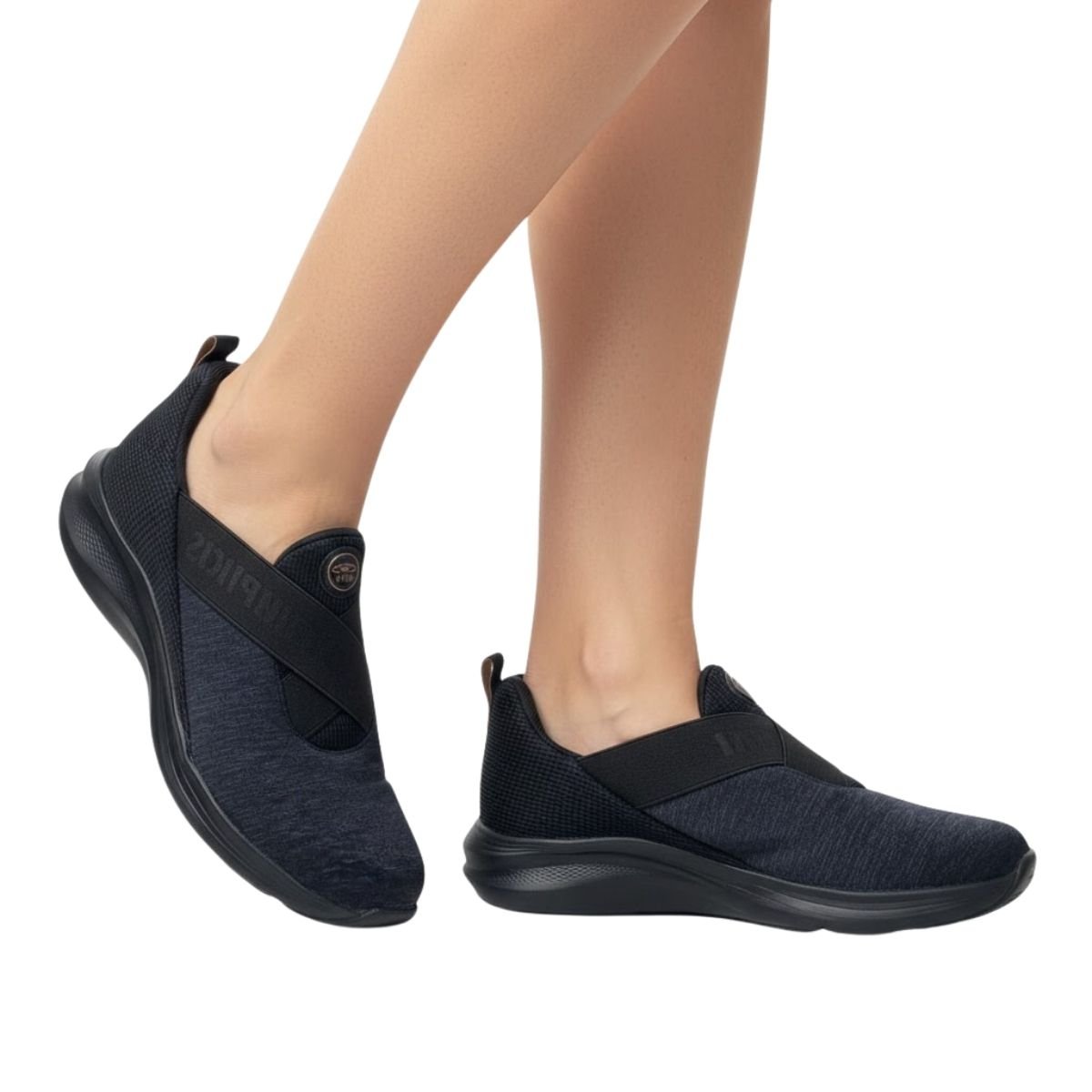 Tênis Olympikus Feminino EASY3 Preto/Preto Azul Marinho/Preto 2