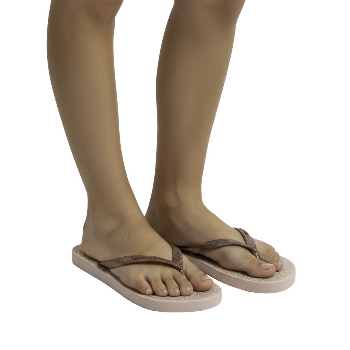 Chinelo Ipanema Infantil Menina 26622 Rosa Claro Dourado 2