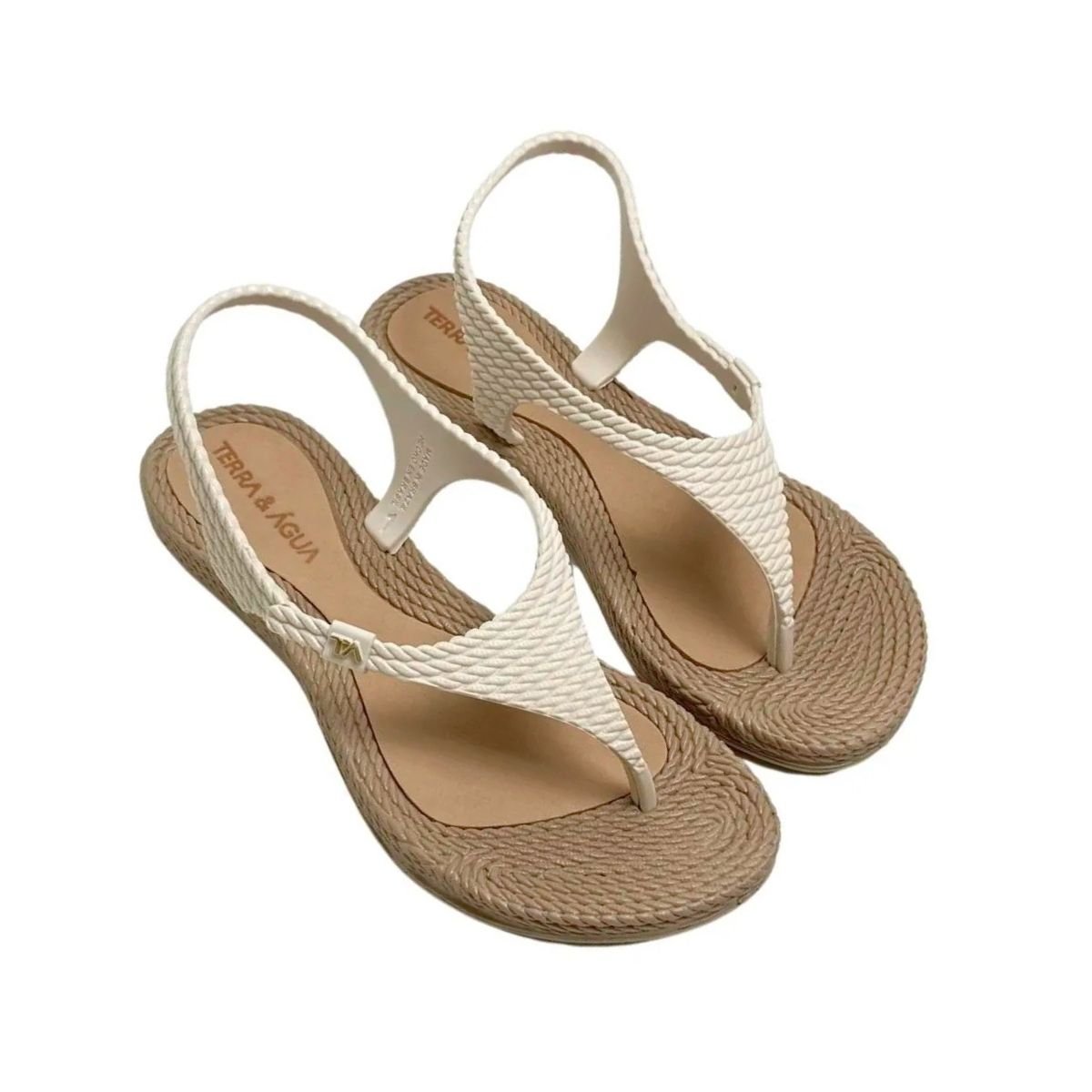 Sandália Terra e Água Feminina 260602 Branco Bege 4
