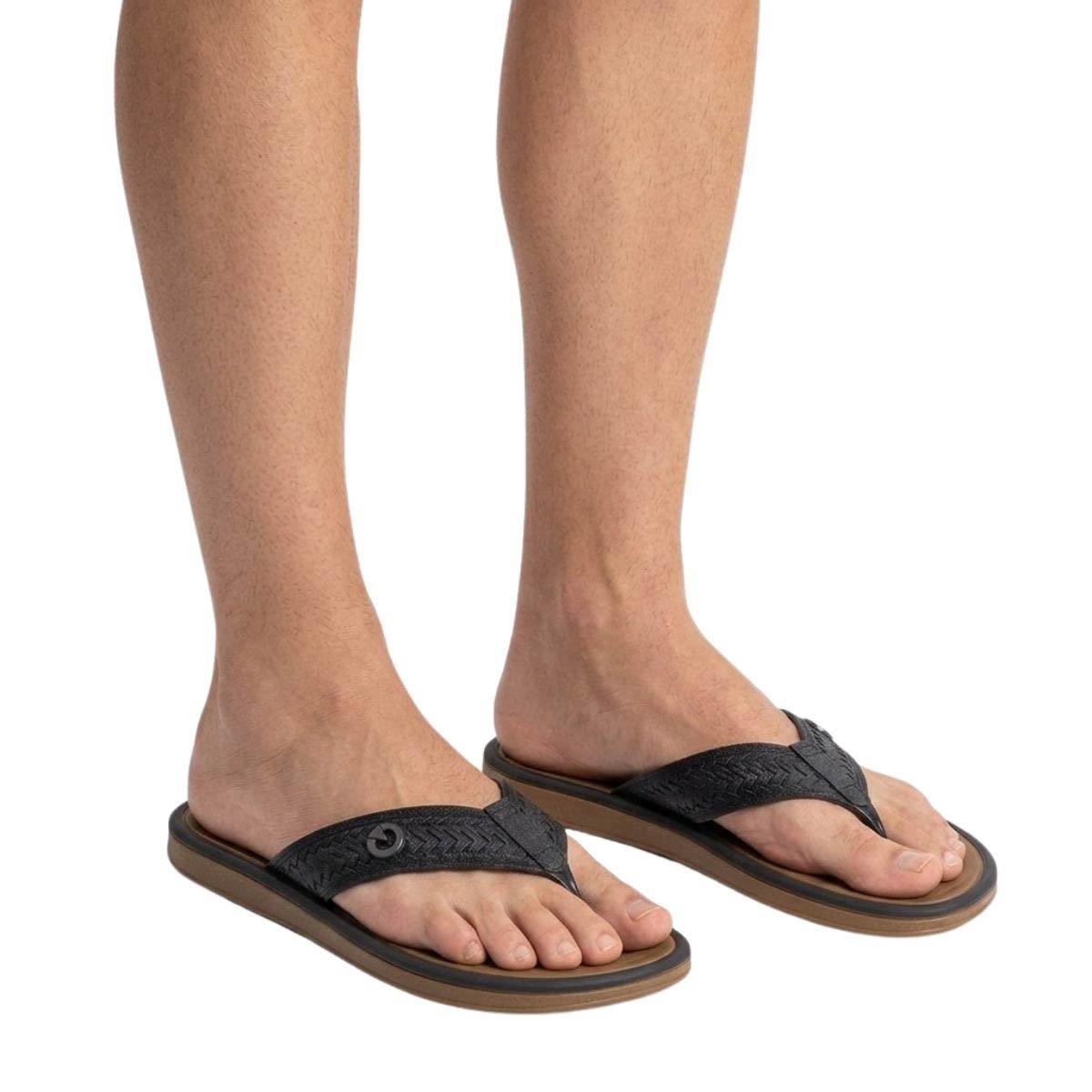 Chinelo Cartago Masculino 12285 Marrom/Preto Preto 2