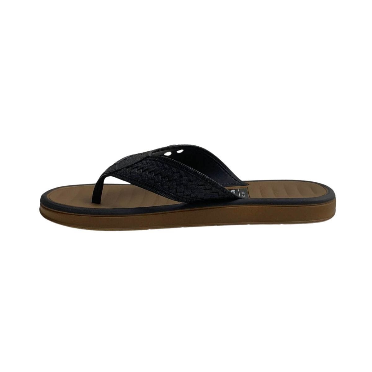 Chinelo Cartago Masculino 12285 Marrom/Preto Preto 3