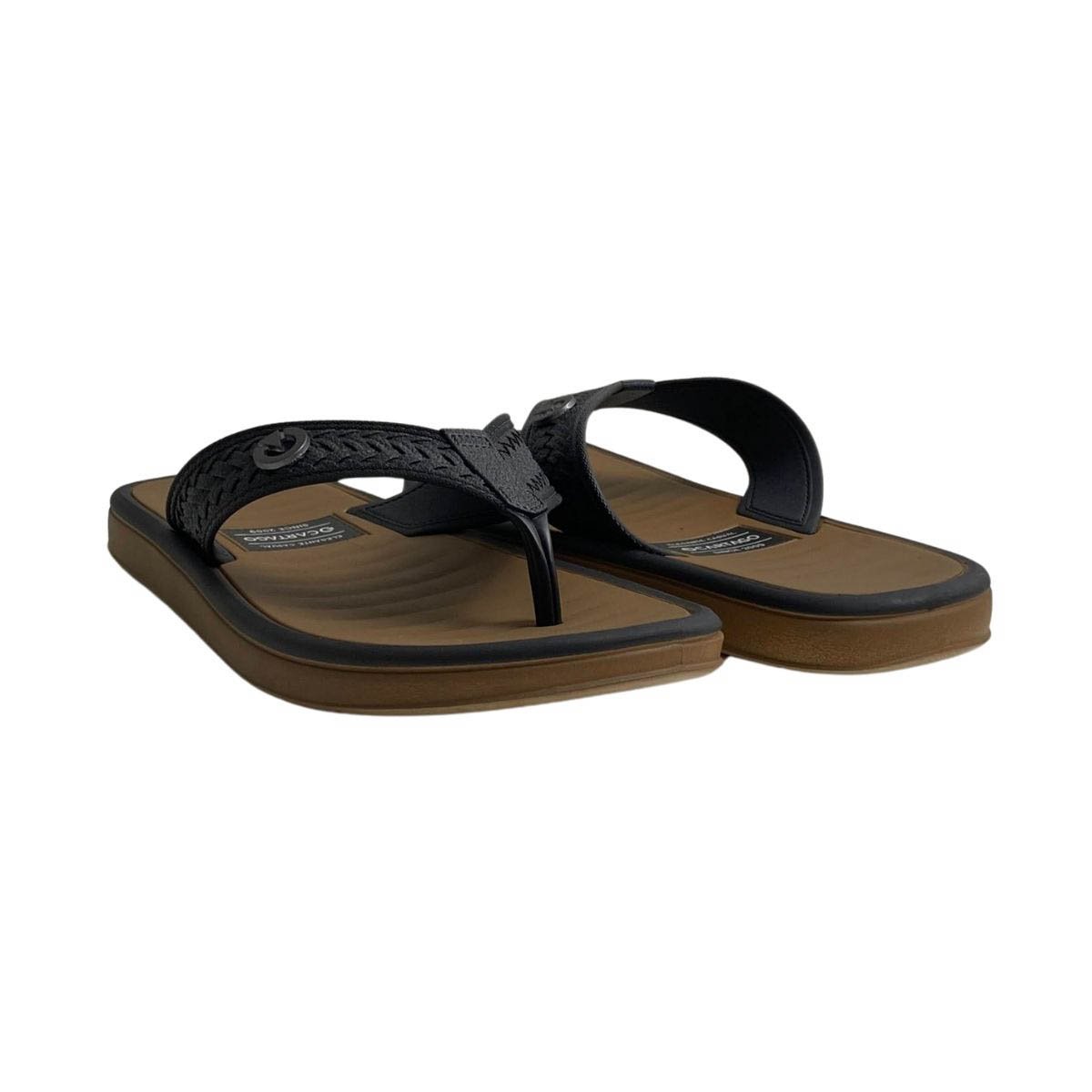 Chinelo Cartago Masculino 12285 Marrom/Preto Preto 5
