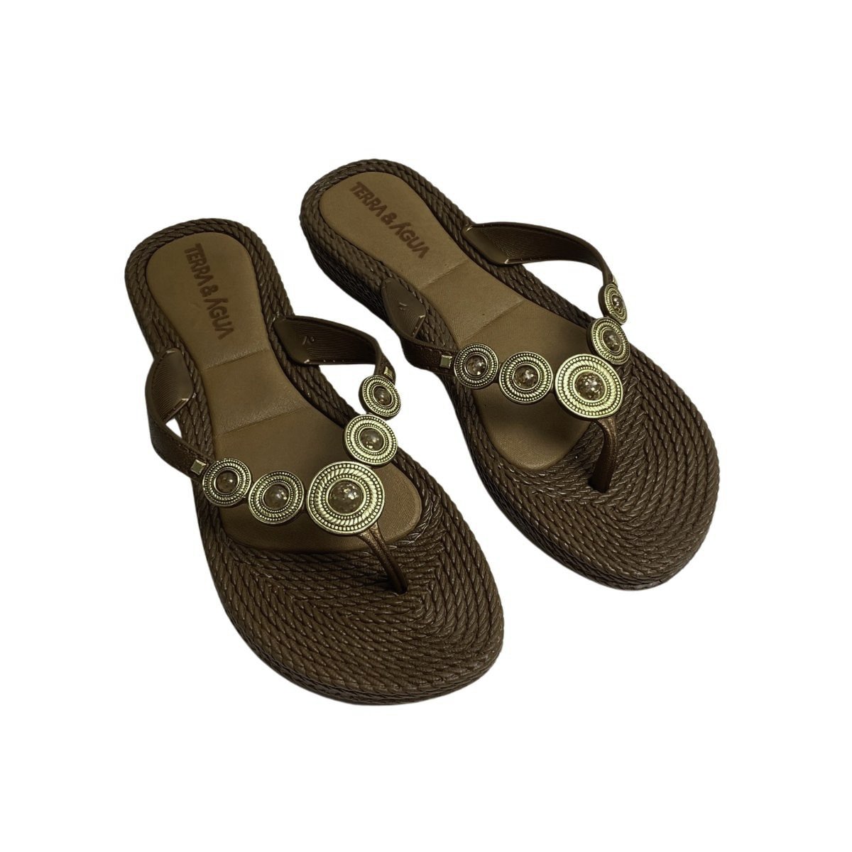 Chinelo Terra e Água Feminino 210604 Marrom Marrom 4
