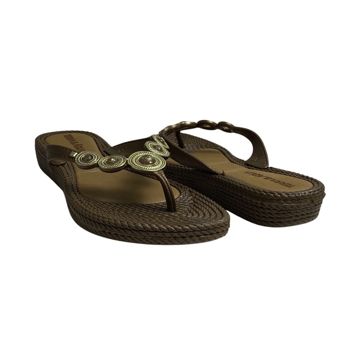 Chinelo Terra e Água Feminino 210604 Marrom Marrom 5
