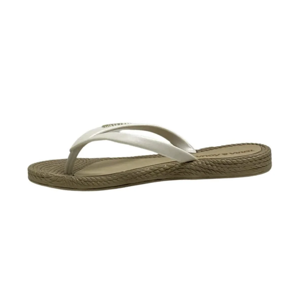 Chinelo Terra e Água Feminino 260902 Branco Bege 3