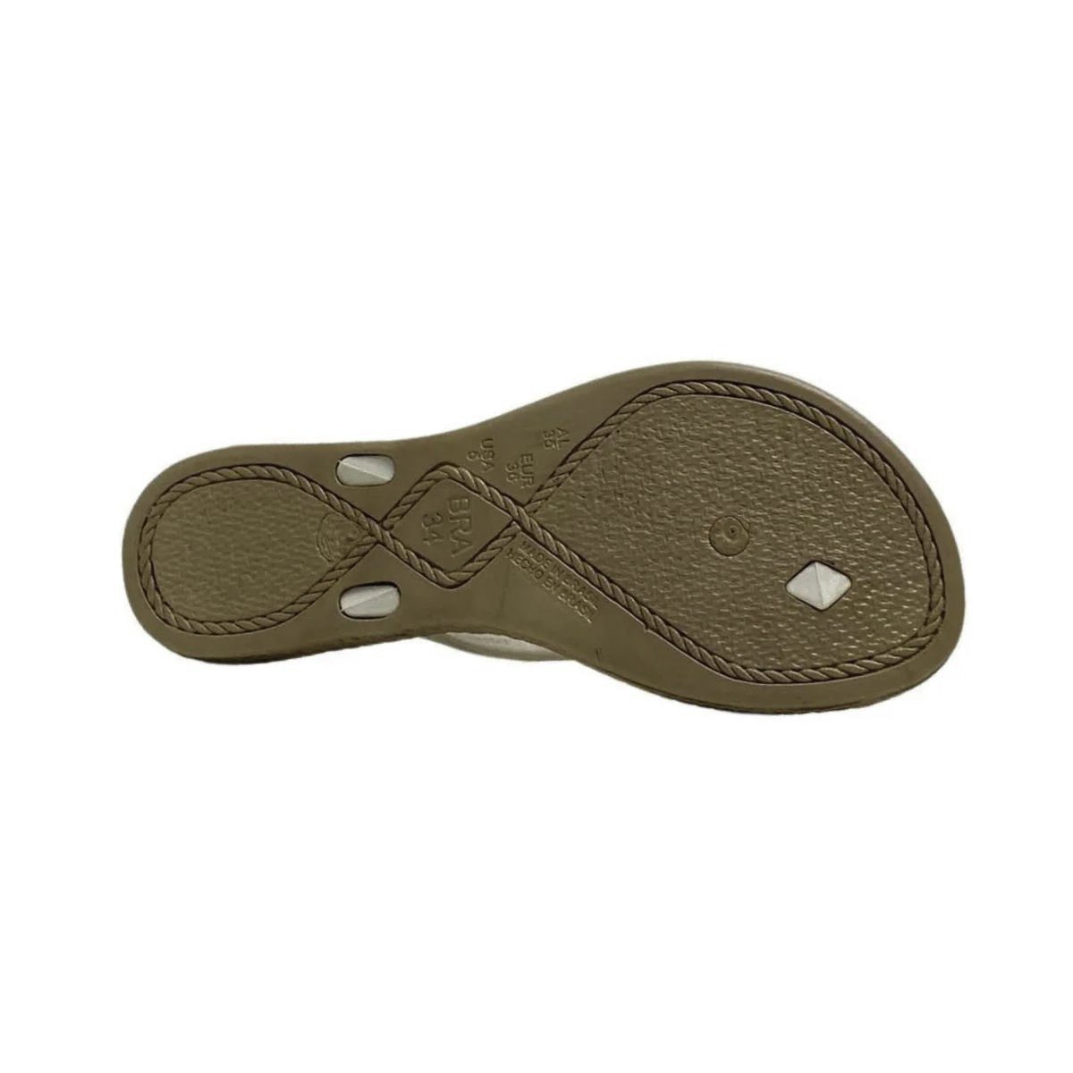 Chinelo Terra e Água Feminino 260902 Branco Bege 6
