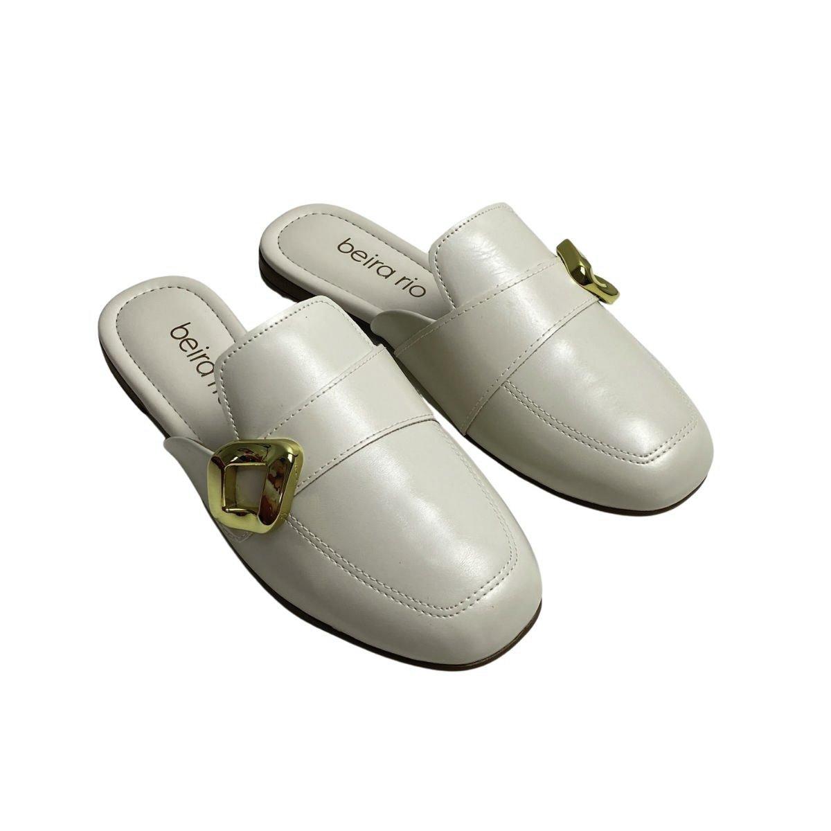 Sapatilha Mule Beira Rio Feminino 4323116 Off White Branco 4