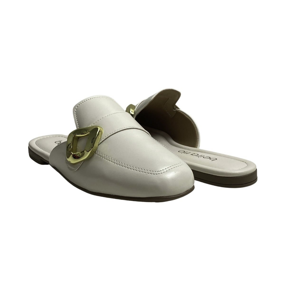 Sapatilha Mule Beira Rio Feminino 4323116 Off White Branco 5