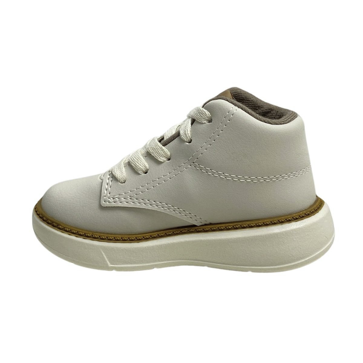 Coturno Molekinho Infantil Masculino 2631219 Off White Branco 3