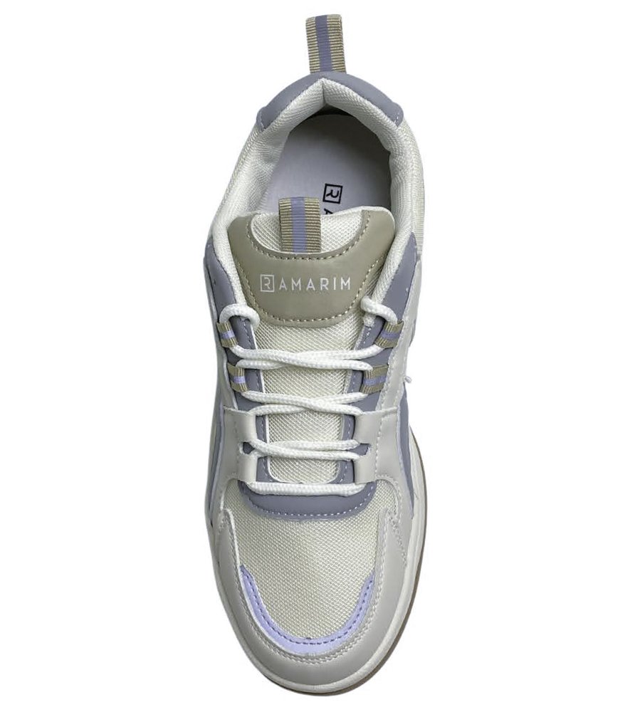 Tênis Ramarim Feminino 2563131 Creme/Cinza Branco
