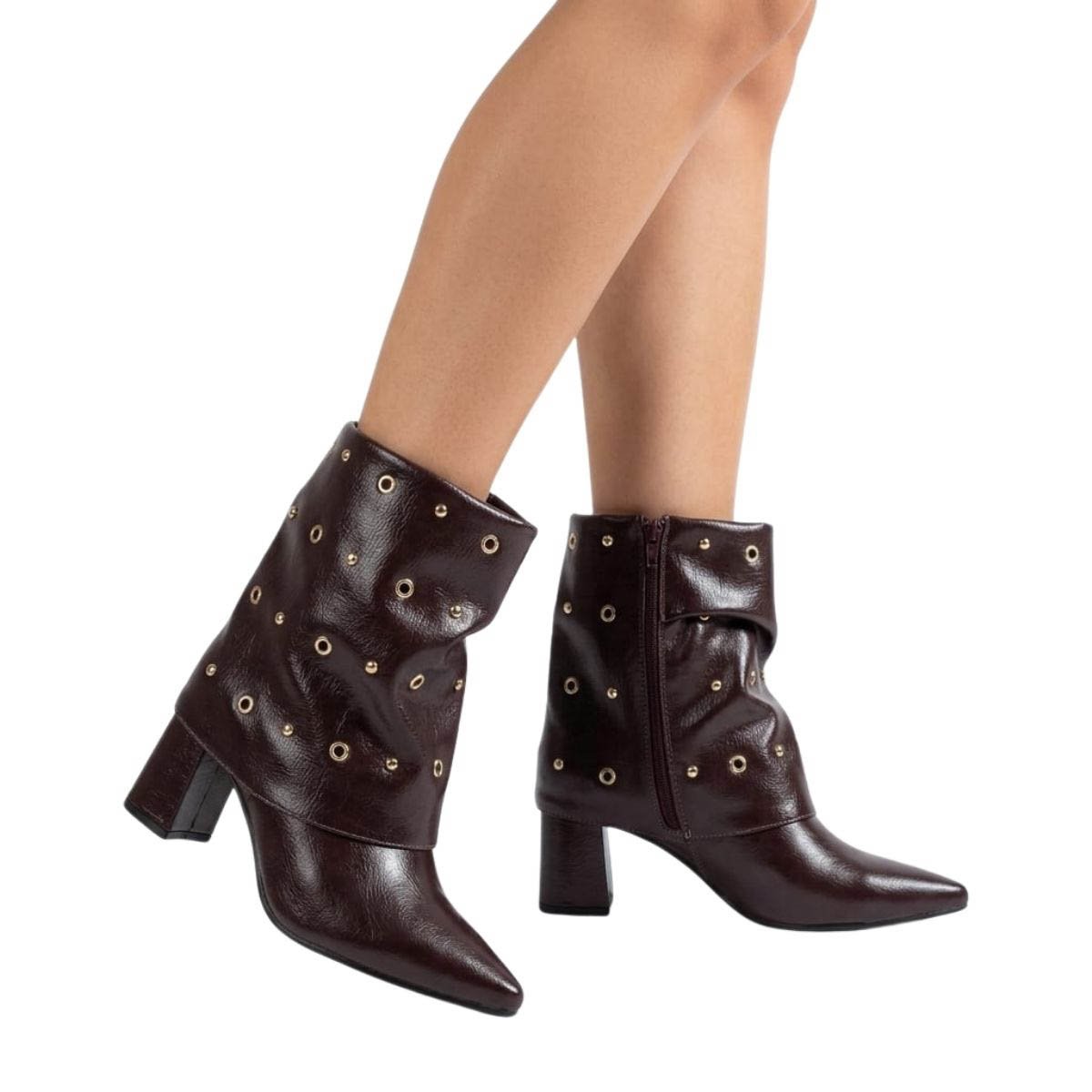 Bota Tanara Feminina T9562 Marrom Marrom 2