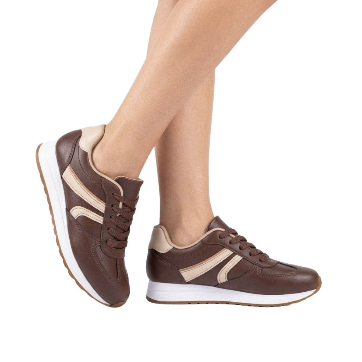 Tênis Beira Rio Feminino 4339101 Marrom Marrom 2