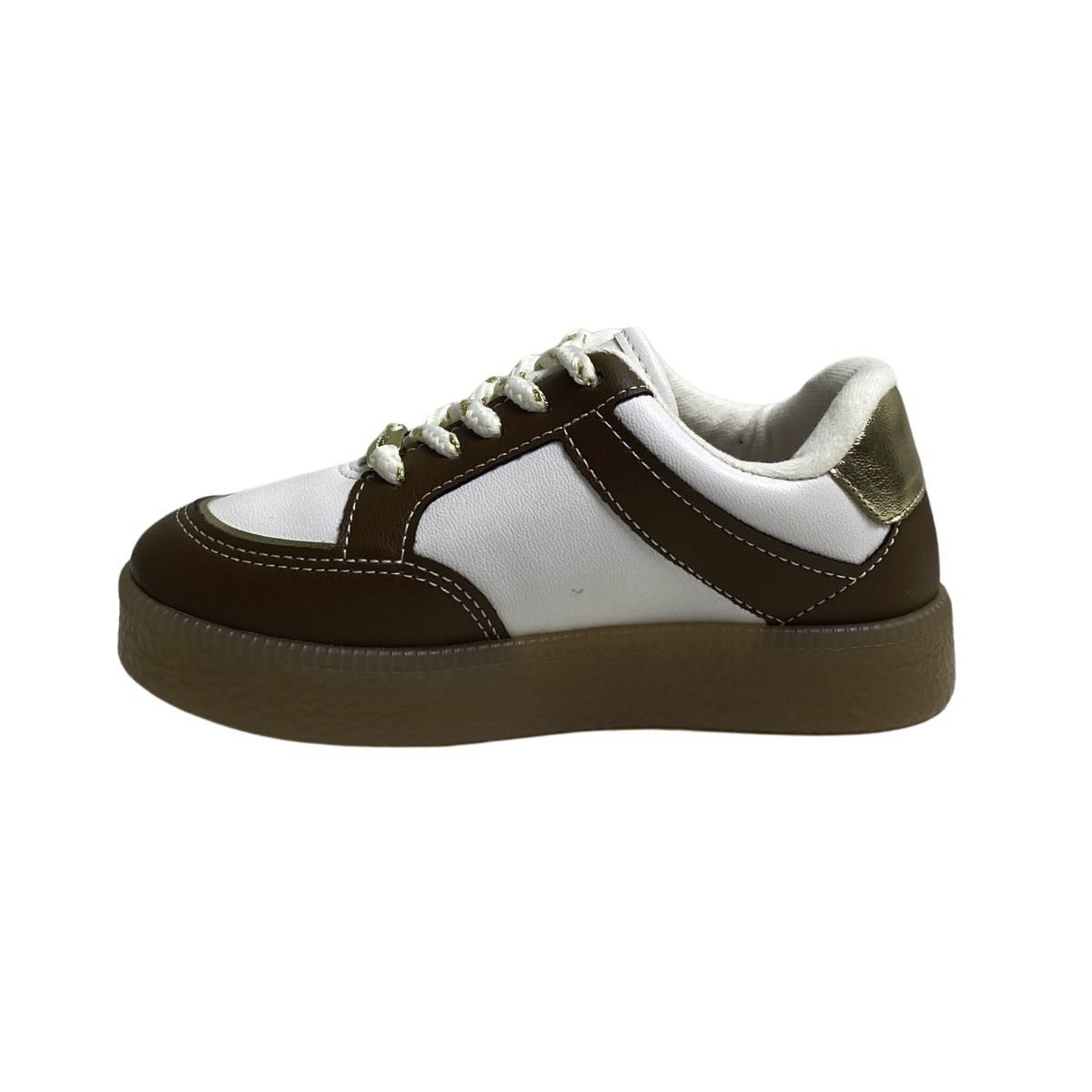 Tênis Molekinha Infantil Menina 2582110 Branco Branco/Marrom 3